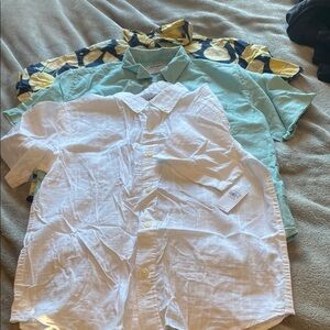 White and Blue Kids Shirt Set